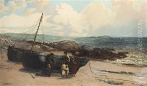 On The Irish Coast At What Is Thought To Be Connemara by Thomas Rose Miles