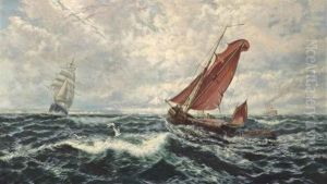 Squally Weather, Pegwell Bay, Kent by Thomas Rose Miles
