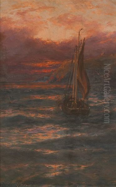 Evening, Coast Of Sark And Morning, Le Gouffre, Guernsey (pair) - view 1