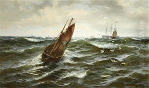 Fishing Boats In Choppy Waters