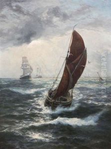 Schooner At Sea