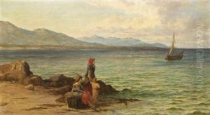 Awaiting The Fishermen's Return, West Of Ireland by Thomas Rose Miles