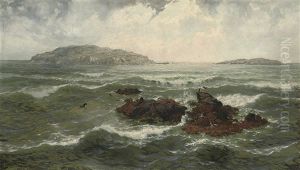 Gulls On A Rocky Outrop by Thomas Rose Miles