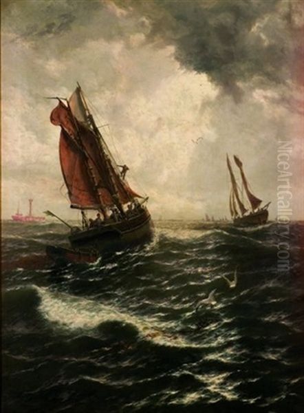 Sailing Of The Herring-fleet - view 1