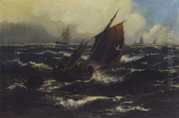 A Fishing Boat Riding The Swell - view 1