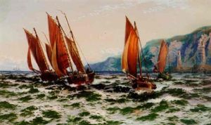 Evening Off Whitby by Thomas Rose Miles