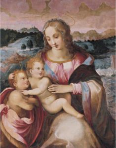 Madonna And Child With The Young Saint John The Baptist by Niccolo Betti