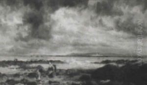 Seaweed Gatherers On A Stormy Day
