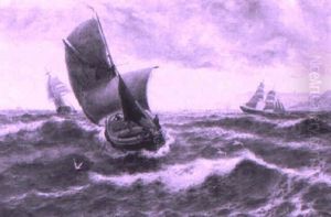 Fair Wind And Flowing Tide, Off The South Foreland by Thomas Rose Miles