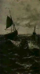 Fresh Gale, In The North Sea; Morning, Tor Bay by Thomas Rose Miles