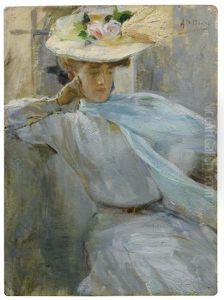 Portrait Of Virginia Oldoini, Contessa Di Castiglione by Alessandro Milesi