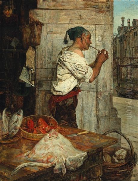 Fish Seller In Venice - view 1
