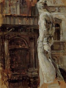 Scalone Dei Giganti, Interno Del Palazzo Ducale A Venezia by Alessandro Milesi