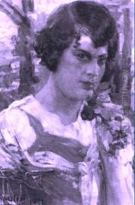 Ragazza Con Fiore by Alessandro Milesi