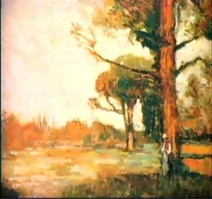 Herbstliche Baumlandschaft by Alessandro Milesi