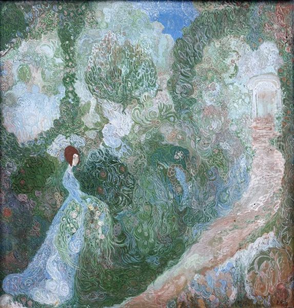 Jeune Femme Dans Un Jardin - view 1