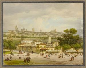 Blick Auf Die Altstadt Von Bergamo by Mario Giuseppe Bettinelli