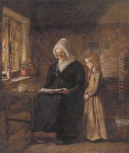 The Reading Lesson by Sir John Everett Millais