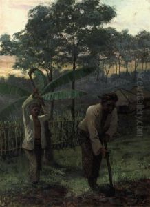 Working On A Field by Gustave Bettinger