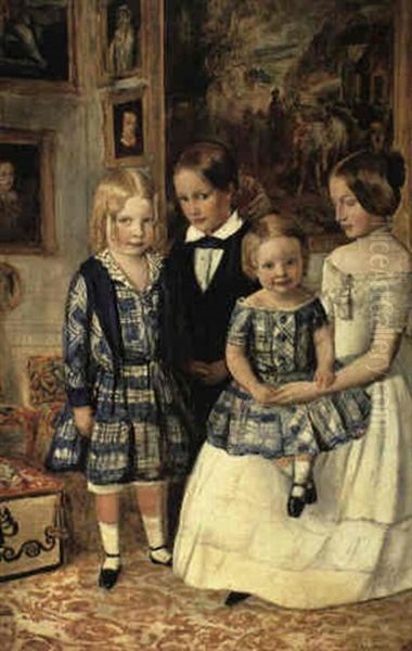 Portrait Of The Four Wyatt Children - view 1