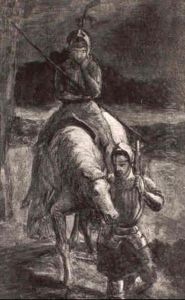 A Knight In Armour On Horseback