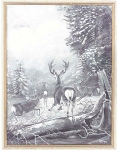 Deer In A Clearing (+ 3 Others; 4 Works)