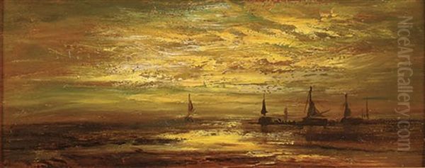 Sailboats At Dusk - view 1