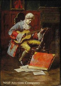 The Marquis And His Guitar by Addison Thomas Millar