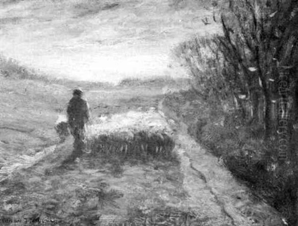 Shepherd With Flock - view 1