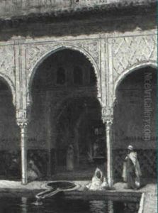 An Arab Courtyard by Addison Thomas Millar