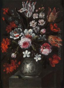 Nature Morte Con Vasi Di Fiori by Francesco Bettio