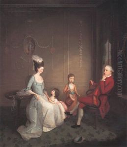 Portrait Of A Family In An Interior
