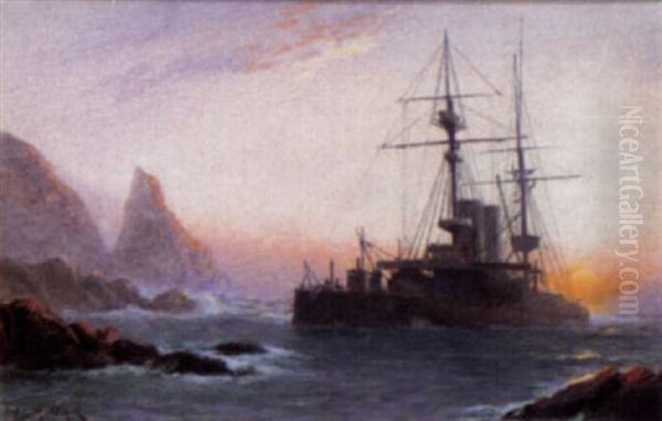 H.m.s. "montague" Ashore On Lundy Island - view 1