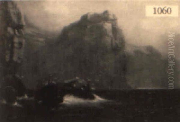 Rocky Coastline With Sea Gulls - view 1