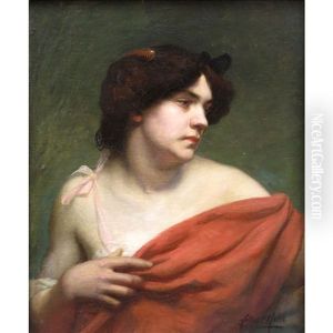Portrait Of A Young Woman by Albert Mille