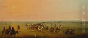 Caravan En Route (sir William Drummond Stewart's Caravan)