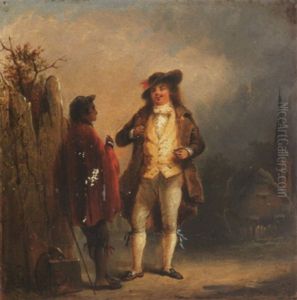 Paul, The Art Student, Encounters The Elegant Model (novel By Balzac) by Alfred Jacob Miller