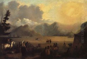Indian Village by Alfred Jacob Miller
