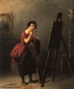 Artist's Studio - The Critic by Alfred Jacob Miller