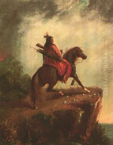 Indian Scout On Horseback by Alfred Jacob Miller