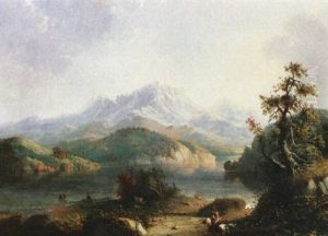 Rocky Mountain Scene, Wind River Mountains by Alfred Jacob Miller