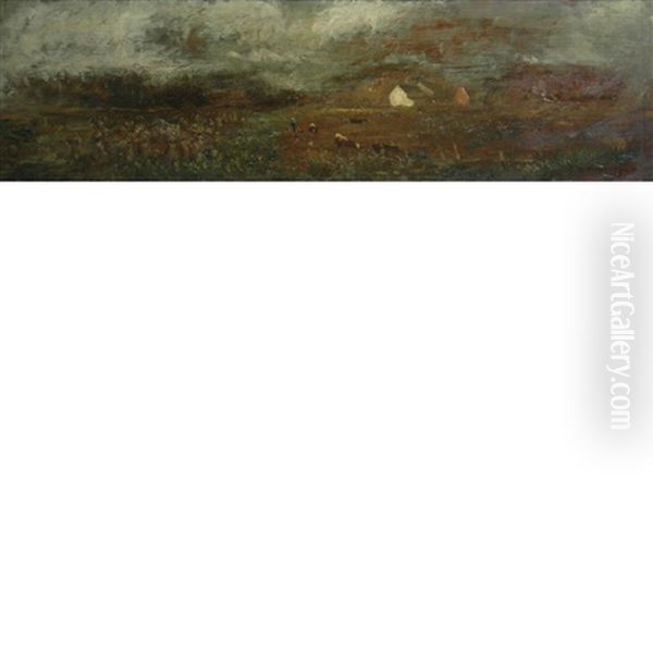 Farm Scene; Mill In Landscape (2 Works) - view 1