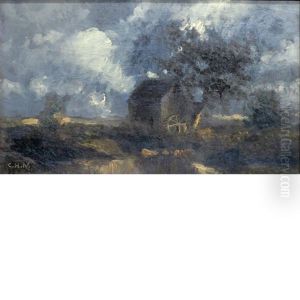 Mill In Landscape by Charles Henry Miller