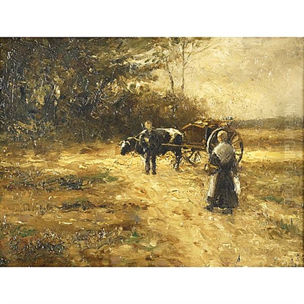 Ox Cart In A Landscape - view 1