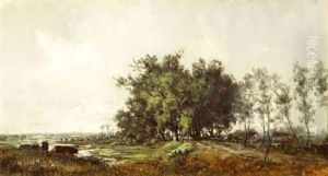 Distant View Of New York From Hunter's Point, Long Island by Charles Henry Miller