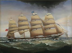 Ourika Crossing Strait Of Dover by Charles Keith Miller