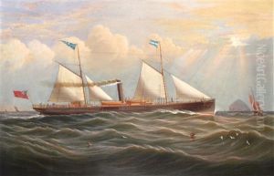 The Steamship The Queen, Near The Bass Rock, Firth Of Forth