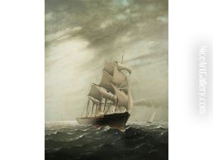 A Study Of The "ss Britannic" (white Star Line) Under Steam And Sail