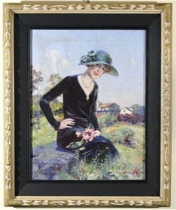 Portrait Of A Young Lady by Francis Miller