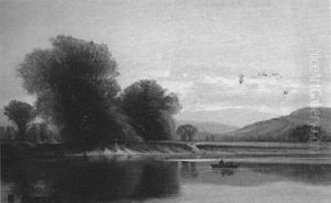 Row Boat On The River by Franklin Harrison Miller